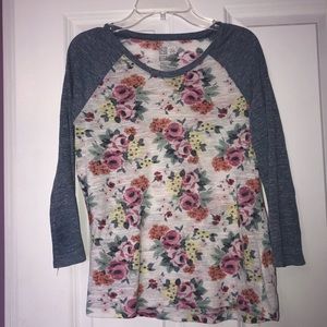 Floral Baseball Tee